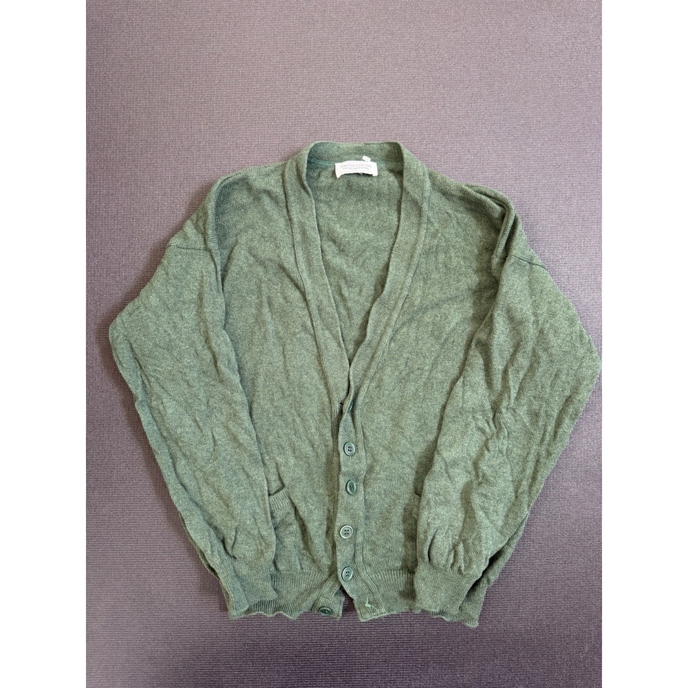 Vintage United Colors Of Benetton Wool Cardigan Made In Italy Men's
